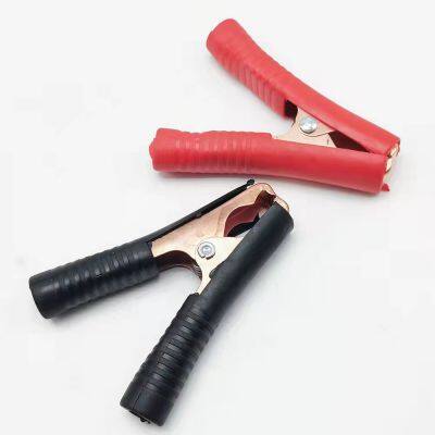 Brass Spring Rubber Coated Handle Iron Copper Nickel Plated Battery Clip Alligator Clip