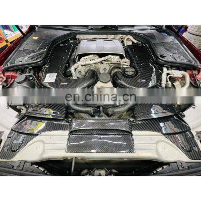 Outstanding Quality 3K Twill Glossy Light Weight Dry Carbon Fiber Engine Air Intake Filter Kit for Mercedes-Benz AMG C63 W205
