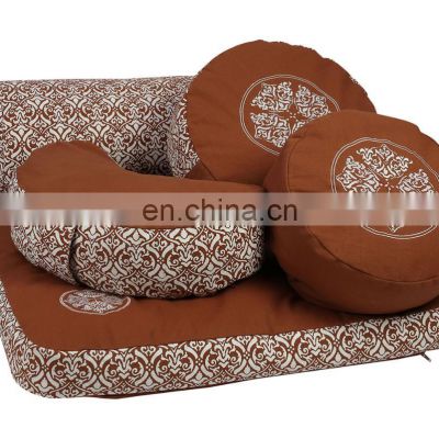 Best custom label and custom color Indian made meditation cushion set