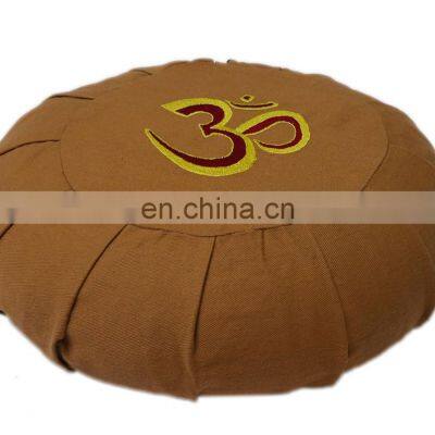 Premium Quality Made Eco-Friendly Organic Dyed 100% Cotton Twill Buckwheat Filling Zafu Pleated Indian Manufacturer