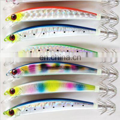 14cm 23g squid hook double umbrella hook shrimp bionic fishing baits hard octopus  plastic bait squid