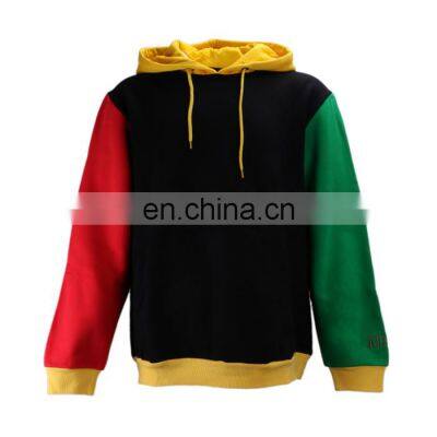 2021 Hot Sell Cheap Fashional Pullover Patch Work Contrast Color Hoodie