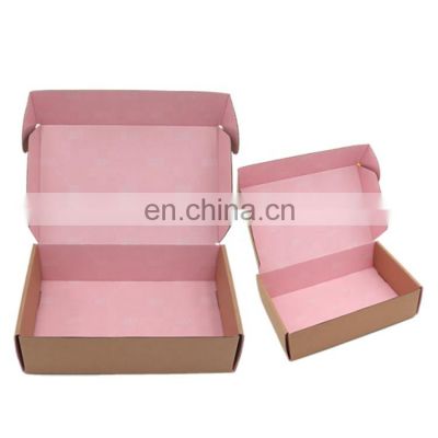 kraft cardboard custom printed corrugated paper cosmetic packaging mailer box for makeup