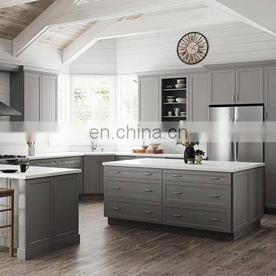 Wholesale Nordic Modern Solid Wood Kitchen Cabinets Luxury White Shaker Kitchen Cabinet Designs