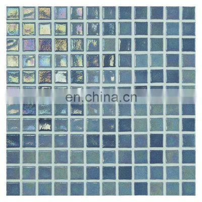 Foshan 20x20 4mm Thick Blue Swimming Pool Mosaic Tile