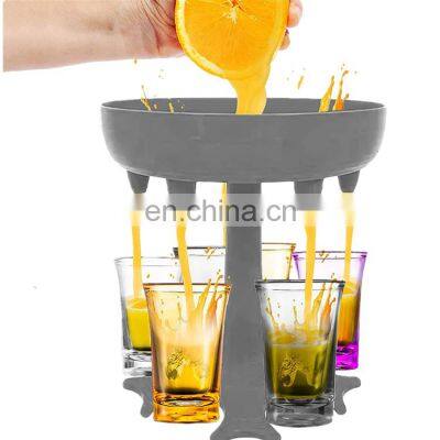 Beer Wine Drinking Filling Liquids Dispenser 6 Shot Glass Dispenser for Party