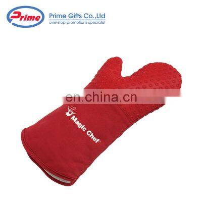 Promotional Soft Fabric Cotton Canvas Double Oven Glove Silicone photo-5