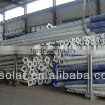 Solar Garden and Street light Pole, 3-15Mtrs Hot-dip-galvanized Steel Pole,Spray Coated Street Light Pole