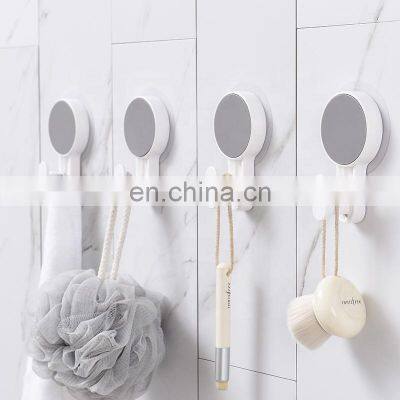 2021 Eco friendly self adhesive hooks door wall sticker adhesive hooks transparent wall mounted hanging adhesive hooks plastic