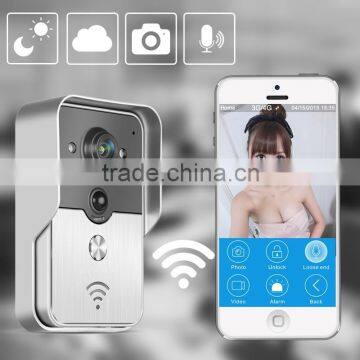 New Arrival Home Security HD720P Wifi Wireless Video Door Phone With Android IOS APP Remote Control POE PIR Detection Supported