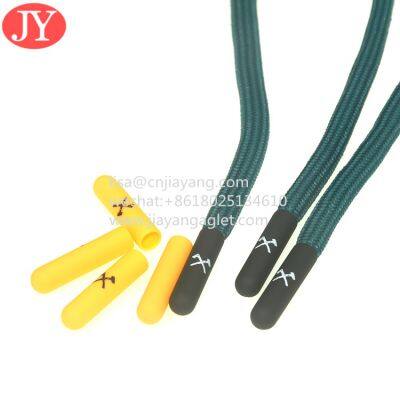 23mm Glossy Plastic Shoelace Aglet Round Polyester Drawstring With OEM Shoelace Buckle photo-2