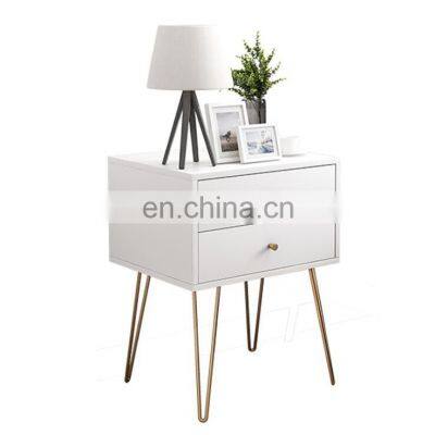 Bedroom white wooden bedside table night stand