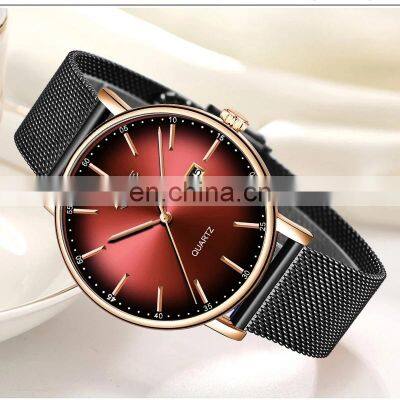 Lige 9934 Simple Design Women Quartz Watches Luxury Steel Mesh Water Resistant Brand Wrist Watches for Ladies