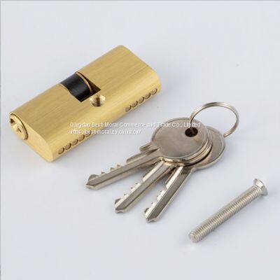 Anti-theft Rust-proof Gold Color Oval Shaped Double Open Brass Lock Cylinder photo-3