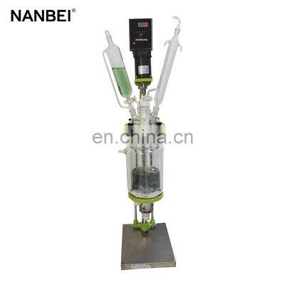 1L 2L 3L 5L Chemical Reaction Automatic Stirring Distillation Extractionr Tank Jacketed Glass Reactor photo-2