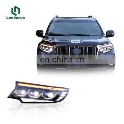 Landnovo whole sale auto parts car light for Toyota Prado 2018-2021 assembly led head light head lamp