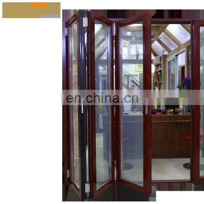 Transparent Double Triple Glazed Accordion White Type Folding Door Excellent Packed Fancy Front Bifold Door