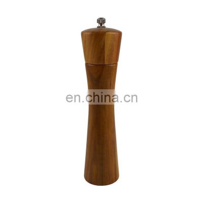 Acacia Wood Mill Set Durable Ceramic Grinding Mechanism Refillable Wood Salt And Pepper Grinder Set