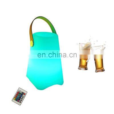 led lamp bucket ice bars portable speaker restaurant led light up tray cocktail glow cold bottle container