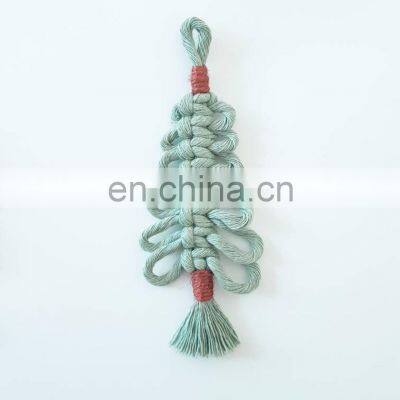Macrame Christmas Tree Decorations Handmade Ornament photo-2