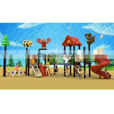 Hot sale kindergarten high quality kids outdoor playground equipment slides