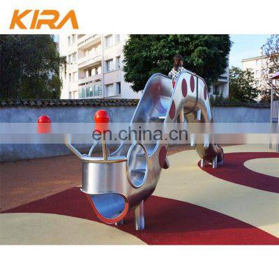 Customization Outdoor Playground Kid Stainless Steel Slide photo-4