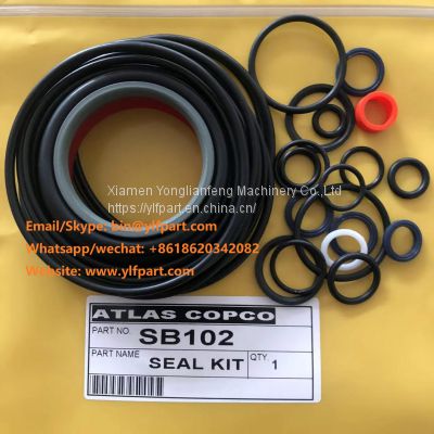 Atlas copco SB102 sb302 sb202 SB452 mb1500 ec120t ec155t Epirco hydraulic hammer breaker parts rubber diaphragm chiselbuffer stamp seal kits