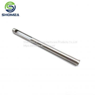 SHOMEA Customized Thin Wall 304/316 one round closed end Stainless Steel Swaged Tube with Slotted