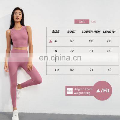New Arrival Ribbed High Support Sports Crop Tops Yoga Fixed Cups Fitness Quick Dry Bras 69nylon 31spandex