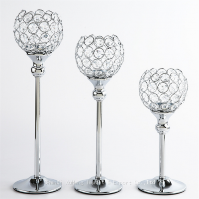 Crystal Tealight Candle Holders Metal Candlesticks Wedding Table Centerpiece Party Christmas Home Decoration photo-4