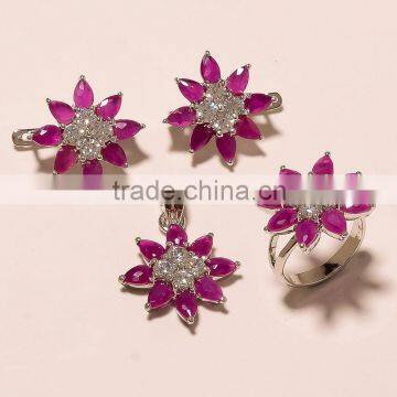 RUBY CZ ,925 sterling silver jewelry wholesale,WHOLESALE SILVER JEWELRY,SILVER EXPORTER,SILVER JEWELRY FROM INDIA