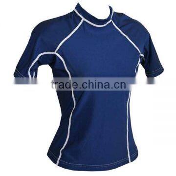sublimation short sleeve rash guard from factory