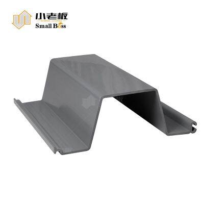 Modèle SU457 - Palplanche en PVC de type raccordement gris - Palplanche en plastique pour la lutte contre les inondations et les projets d'ingénierie