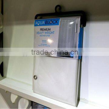 Solid Color Flowers Printed 100% Polyester Shower Curtain for Hotel, Family, Waterproof Bath Curtain photo-4