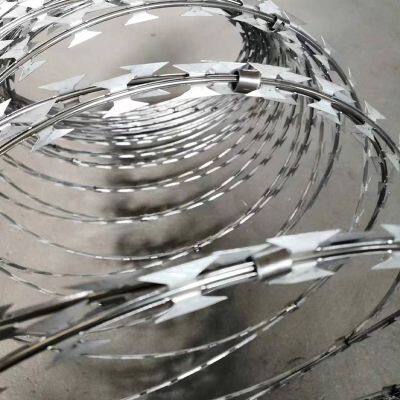 Heavy-Duty Galvanized Welded Razor Barbed Wire Mesh Fence Iron Wire Material