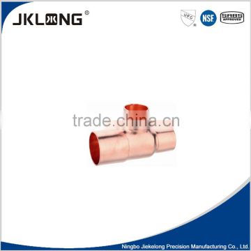 J9102 forged copper reducing tee copper pipe wall fittings