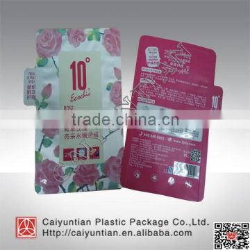 special shape foil facial mask package bag, custom shape makeup cosmetic plastic bag,eye mask packing bag