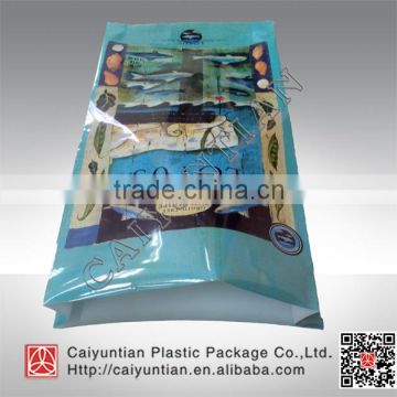 stand up plastic zipper Bag with bottom gusset pet food bag