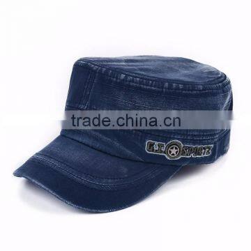 OEM Handsome Custom Fashion Washed Cotton Flat Top Military Style Caps photo-2