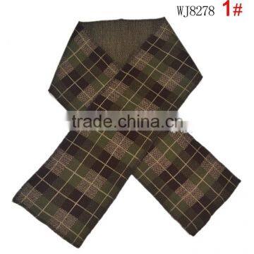 Wholesale Warm Acrylic Jacquard Checked Plaid Baby Boys Winter Scarf photo-3