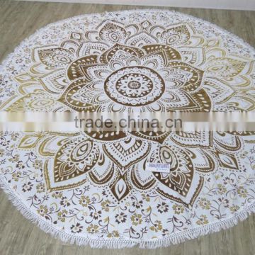 Bohemian Indian Mandala Round Towel Beach Microfibre Sheet Ombre Roundie