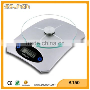 Sounon Brand Digital Kitchen Food Scale Capacity 5kg Division 1g OEM ODM service