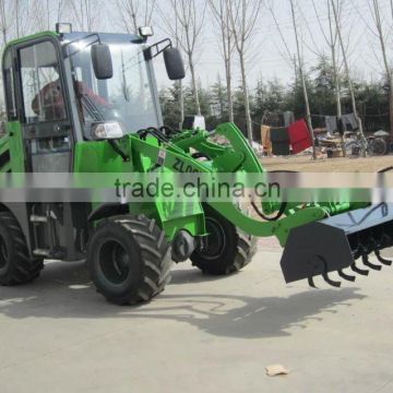 0.8ton mini loader with rotary tiller