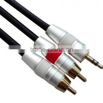 high quality 3.5mm to 2RCA cable