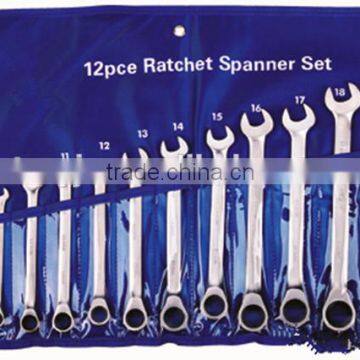 12mm Mirror polished Flexible Ratchet Wrench,spanner