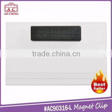 Easy-attached Magnetic Name Badge Clip Holder for School and Office photo-2