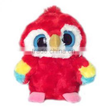 2014Hot Sale Plush Animal Big Eyes Macaw soft toys