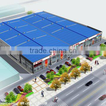 Factory price Good Quality large span steel space frame structure warehouse from foshan city