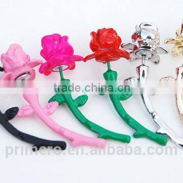 Vintage Stereo Rose Earrings Paint Piercing Stud Earrings Punjabi photo-5