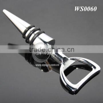 Multipurpose Beer Bottle Opener Zinc Alloy Silver Metal Craft Wine Stopper photo-3